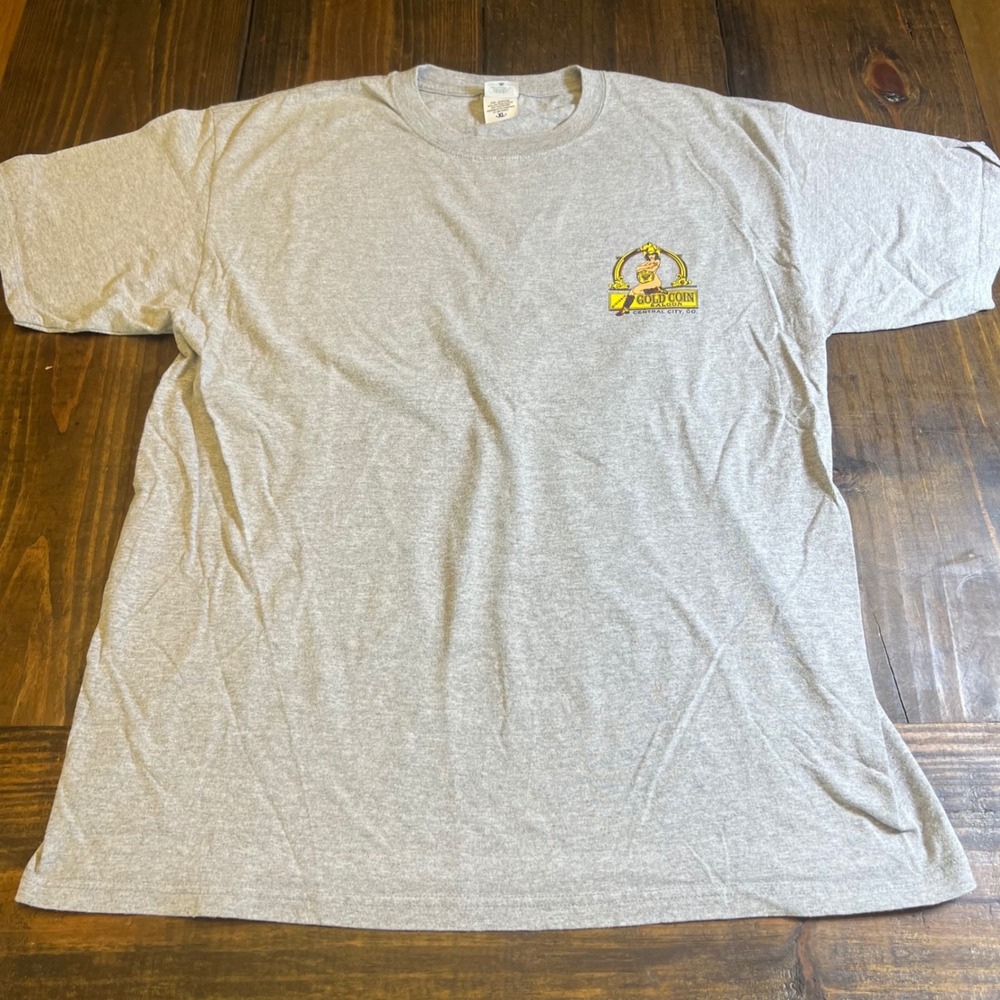 Anvil Gold‎ Coin Saloon Central City Colorado Graphic Tee Mens XL pin up girl